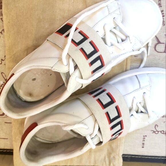 Gucci Sneakers with Logo Band Design Classic Style - Picture 3 of 12